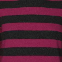 Pre Owned Louis Vuitton Purple/Black Stripe Cashmere Blend Sweatshirt M