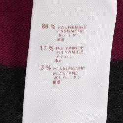 Pre Owned Louis Vuitton Purple/Black Stripe Cashmere Blend Sweatshirt M