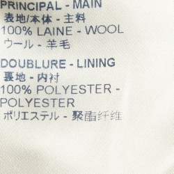 Pre Owned Louis Vuitton Brown Wool Straight Leg Trousers S