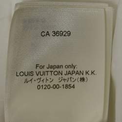 Pre Owned قميص لوي فيتون قطن أبيض نابض بشعار ماركة ملمس مقاس صغير (سمول)