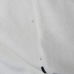 مملوكة مسبقًا تي شيرت لويس فيتون قطن أبيض بشعار منقوش عند الرقبة المقاس متوسط - ميديام