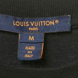 Pre Owned Louis Vuitton Black Nautical LV Cotton Crew Neck T-Shirt M