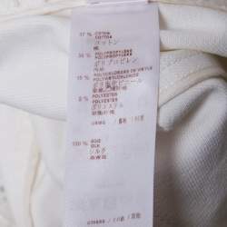 مملوكة مسبقًا Louis Vuitton White Patterned Cotton Blend Jacket & Skirt Set S 