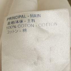 Pre Owned قميص لوي فيتون أبيض بمونوغرام فيل كوبيه ولمسات معدنية - صغير