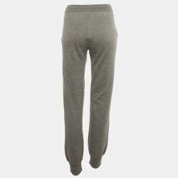 Pre Owned Louis Vuitton Grey Cashmere Jogger Pants M