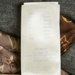 Pre Owned Louis Vuitton Grey Cashmere Jogger Pants M