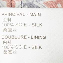 Pre Owned Louis Vuitton Black/White Monogram Print Silk Set S