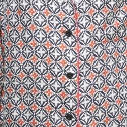 Pre Owned Louis Vuitton Black/White Monogram Print Silk Set S