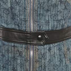 Pre Owned فستان ميني سحاب قماش جيرسي أسود لوي فيتون مقاس صغير - إكس صغير