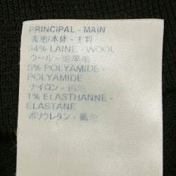 Pre Owned Louis Vuitton Black Wool Knit Contrast Sleeve Polo T-Shirt S