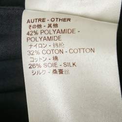 مملوكة مسبقًا Louis Vuitton Navy Blue Suede & Cotton Knit Jacket M