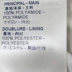 Pre Owned Louis Vuitton White Monogram Print Nylon Detachable Hood Wind Breaker M 