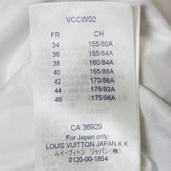 Pre Owned Louis Vuitton White Monogram Print Nylon Detachable Hood Wind Breaker M 