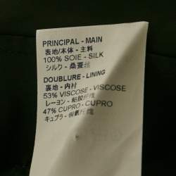 Pre Owned Louis Vuitton Blue Silk Buttoned Wrap Skirt M