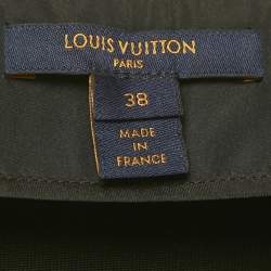 Pre Owned تنورة لوي فيتون جاكار مزهر أسود مقاس متوسط