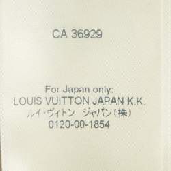 Pre Owned تنورة لوي فيتون بحياكة ثلاثية الأبعاد بشعار مميز لون كريم مقاس صغير (سمول)