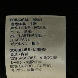 Pre Owned تنورة لوي فيتون صوف أسود بتفاصيل كشكش قصيرة مقاس وسط (ميديوم)