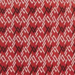 Pre Owned Louis Vuitton Red Patterned Knit Mini Skirt M 