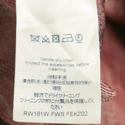 Pre Owned Louis Vuitton Red Patterned Knit Mini Skirt M 