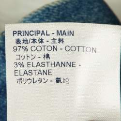 Pre Owned بنطلون جينز لوي فيتون دنيم بلونين أبيض بقصة نحيفة مقاس وسط 31 بوصة