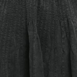 Pre Owned تنورة لوي فيتون جينز رمادي متسعة قصيرة بحجم متوسط