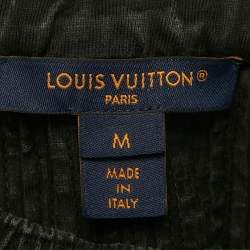 Pre Owned تنورة لوي فيتون جينز رمادي متسعة قصيرة بحجم متوسط