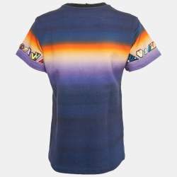 مملوكة مسبقًا Louis Vuitton Blue Logo Applique Jersey T-Shirt S
