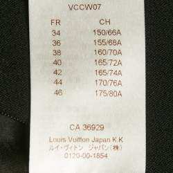 Pre Owned تنورة لويس فويتون صوف أسود بتفاصيل معدنية مقاس وسط (ميديم)