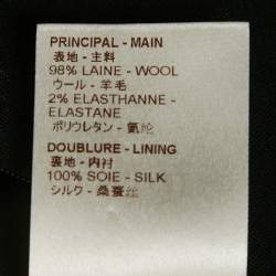 Pre Owned تنورة لويس فويتون صوف أسود بتفاصيل معدنية مقاس وسط (ميديم)