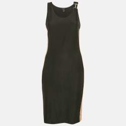 مملوكة مسبقًا Louis Vuitton Black Embossed Monogram Tank Dress L