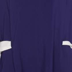 Pre Owned فستان لوي فيتون كريب حزام تونك بنفسجي/أسود مقاس وسط - ميديم