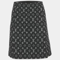 Pre Owned Louis Vuitton Black Monogram Martin Girl Mini Skirt S