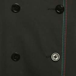 Pre Owned معطف لوي فيتون أسود قطن مقاس متوسط