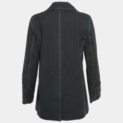 Pre Owned معطف لوي فيتون أسود قطن مقاس متوسط