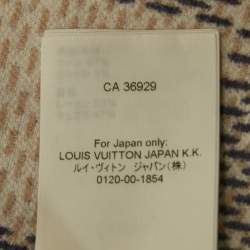 Pre Owned معطف لويس فيتون صوفي بيج بمزيج قابل للعكس مع غطاء رأس مقاس متوسط (ميديم)