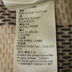 Pre Owned معطف لويس فيتون صوفي بيج بمزيج قابل للعكس مع غطاء رأس مقاس متوسط (ميديم)