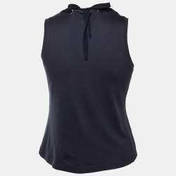 مملوكة مسبقًا توب خزان لويس فيتون قطن أسود بتفاصيل سلسلة ساحرة مقاس صغير (صمول)