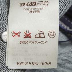 مملوكة مسبقًا بنطلون جينز لوي فيتون داكن أزرق بفتحة نحيفة مقاس وسط 29 بوصة