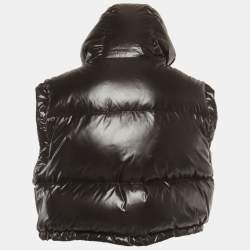 Pre Owned جيليه لوي فيتون نايلون أسود مبطن مقاس وسط (ميديم)