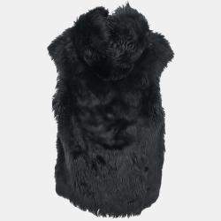 مملوكة مسبقًا Louis Vuitton Reversible Fur Vest Black IT 34