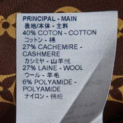 مملوكة مسبقًا بنطلون لوي فيتون كحلي مقلم قطن مقاس متوسط (ميديم)