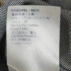 Pre Owned فســتان لوي فيتون ميني قماش جينز بأطراف مخملية زرقاء مقاس صغير (سمول)