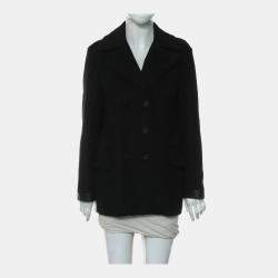 Pre Owned Louis Vuitton Double Breasted Wool Coat