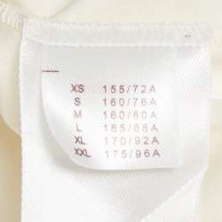 Pre Owned Louis Vuitton Cream Jersey Heart Brooch T-Shirt S