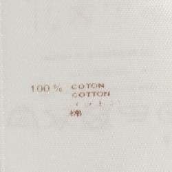 Pre Owned Louis Vuitton Cream Jersey Heart Brooch T-Shirt S