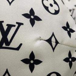 Pre Owned \جاكيت فرو فوكس إنتارسيه من لوي فيتون بتصميم دامير فرو الثعلب والراكون أبيض/أسود مقاس ٣٨\