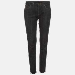Pre Owned Louis Vuitton Black Denim Slim Fit Jeans M/Waist 30"