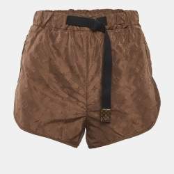 Pre Owned Louis Vuitton Brown Monogram Synthetic Shorts S