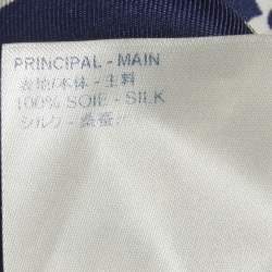 Pre Owned Louis Vuitton Navy Blue Monogram Silk Button Up Shirt & Pants Suit S/M