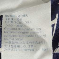 Pre Owned Louis Vuitton Navy Blue Monogram Silk Button Up Shirt & Pants Suit S/M